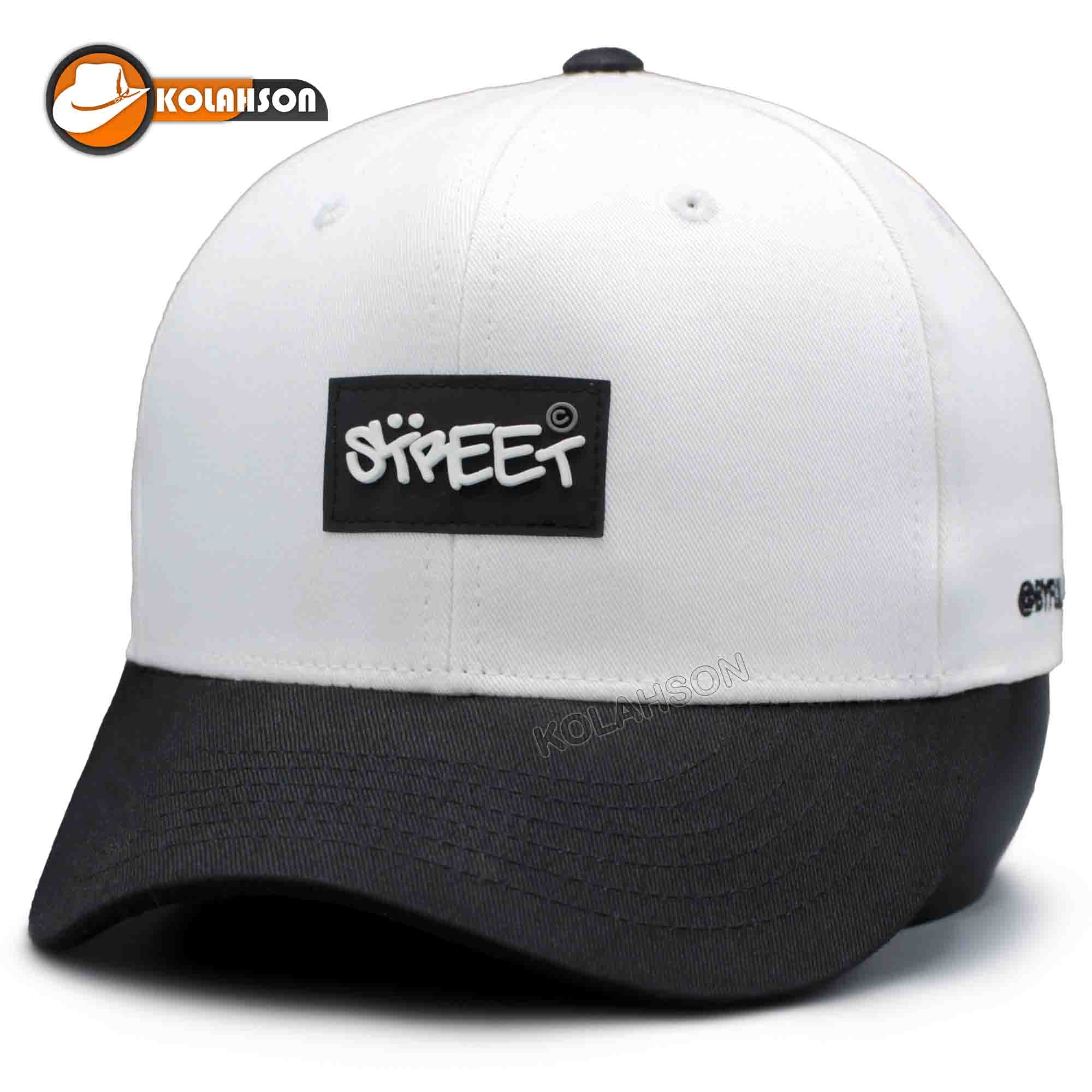 کلاه بزرگسال بیسبالی طرح Street رنگ سفید با نقاب مشکی کد KBBTSRSBNM001