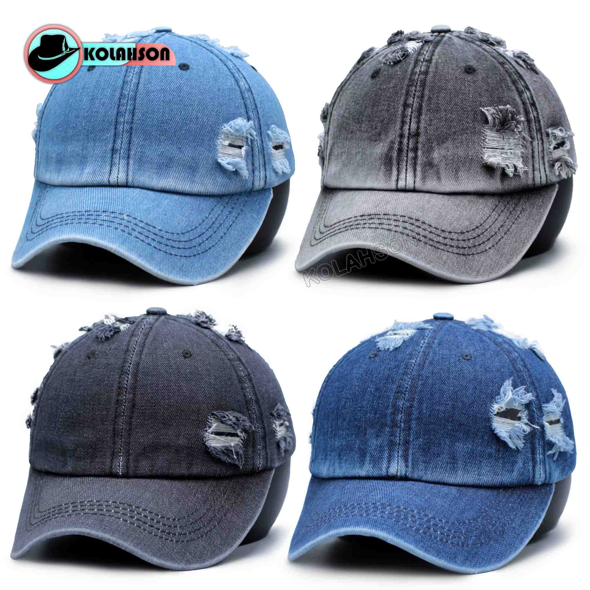 کلاه بزرگسال اسپرت بیسبالی جین زاپ دار طرح دور تا دور زاپ با رنگ های آبی روشن ، آبی تیره ، ذغالی و طوسی کد KBEBJZDTDTDZBRHARATZVT009