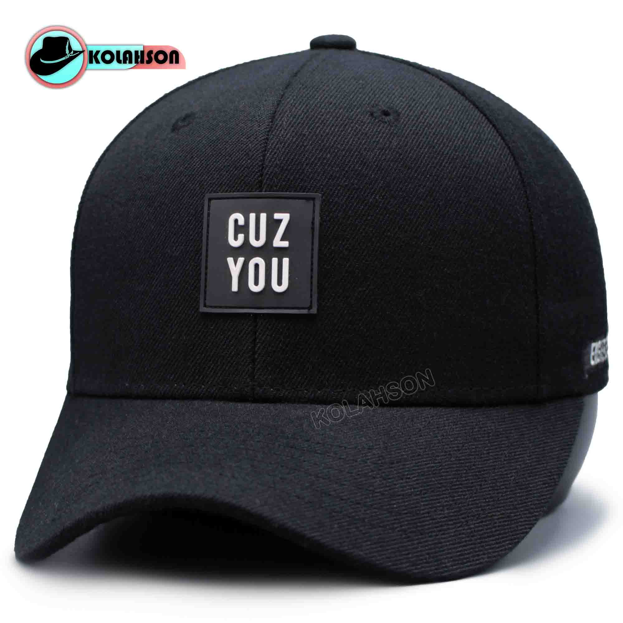 کلاه بزرگسال اسپرت بیسبالی طرح CuzYou رنگ مشکی کد KBEBTCYRM001
