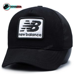 کلاه بزرگسال اسپرت بیسبالی پشت توری طرح NewBalance مشکی تک رنگ کد KBEBPTNBMTR001