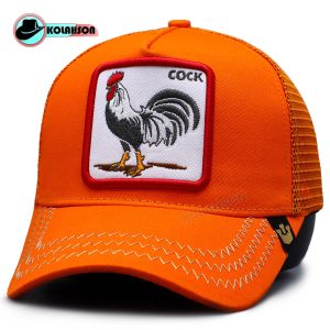 کلاه بیسبالی پشت توری Goorinbros طرح Cock نارنجی