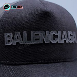 کلاه بزرگسال اسپرت بیسبالی پشت توری طرح Balenciaga D2 با رنگ های مشکی و سفید کد KBEBPTBD2MVS006
