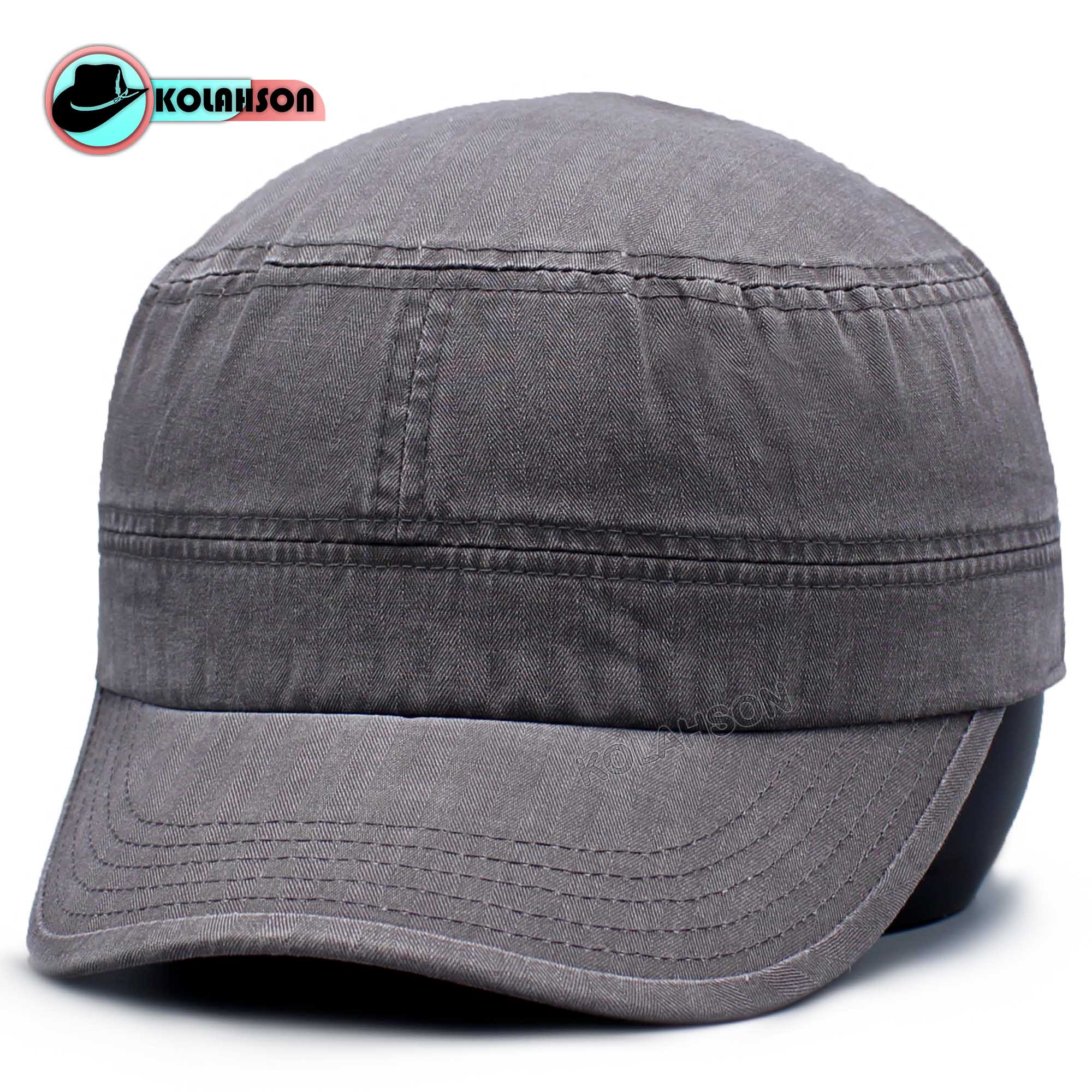 کلاه بزرگسال اسپرت سرتخت طرح ساده تک رنگ طوسی سماقی کد KBESTSTRTS001