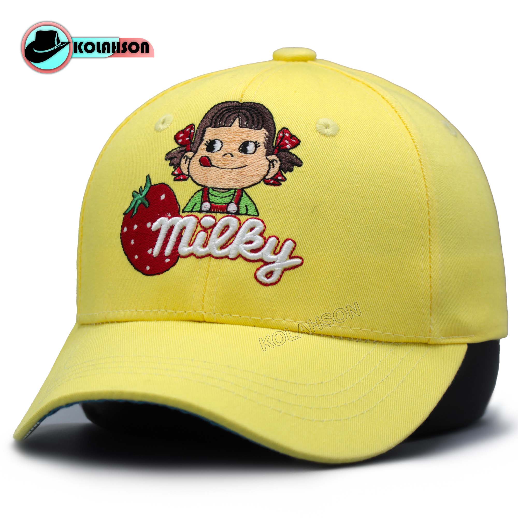 کلاه کودک اسپرت بیسبالی طرح Milhy رنگ های زرد و مشکی کد KKEBTMBRHZVM001