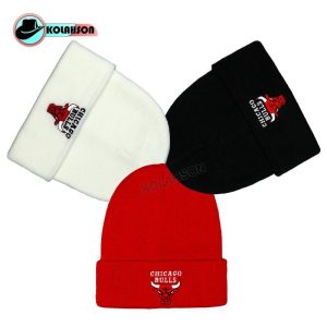 کلاه بزرگسال زمستانه اسپرت بافت طرح Chicago Bulls با رنگ های مشکی ، سفید و قرمز کد KBZEBTCHBBRHMSVGH001