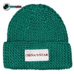 کلاه زمستانه بافت درشت طرح Chinas Star